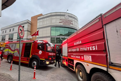 Bursa'da hastanede yangın paniği: Ekipler olay yerinde