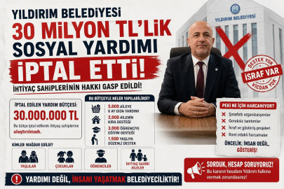 İYİ Parti Yıldırım İlçe Başkanı İsmail Seyis: “Sosyal Belediyecilik Masalı Çöktü, Yıldırım’da Vatandaşın Hakkı Gasp Edildi”