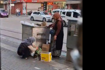 Bursa'da Yürek Burkan Görüntü: Çöpten Çürük Meyve Topladılar